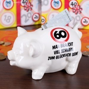 Sparschwein für den 60. Geburtstag 