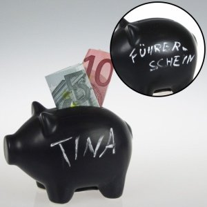 Sparschwein mit Kreide