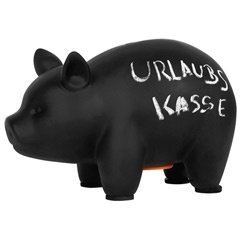 Sparschwein mit Kreidetafel