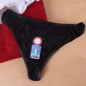 Spaß-Tanga mit Verkehrzeichen-Motiv Anli