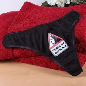 Spaß-Tanga mit Verkehrzeichen-Motiv Eisp