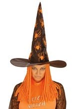 Spiderhat orange mit Haaren