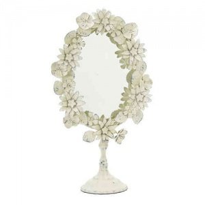 Spiegel -Blumen und Blätter-, creme, Lis