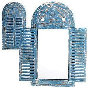 Spiegel ´Louvre´ aus Holz für die Wand i