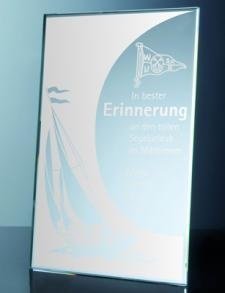 Spiegelglas-Urkunde 28x20cm inkl. Textgr