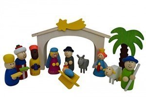 Spielkrippe mit hochwertigen Figuren aus