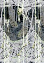 Spinnennetz Leichen Wanddeko 1,20x12,20m