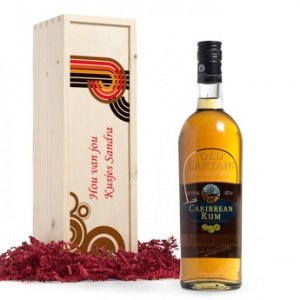 Spirituosen mit Text - Rum Old Captain B