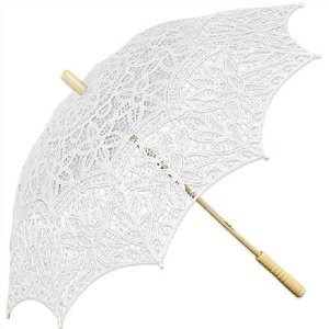 Spitzenschirm Europa, weiß