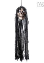 Sprechender Totenschädel mit Fetzenhaube