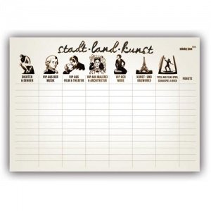 STADT LAND KUNST Din A4 Tisch-Set 50 Bla