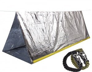 STEPS Rettungs Zelt Notfall Überleben Schutz Mylar thermischen Rettungsfolie, Einschließlich 2 PCS