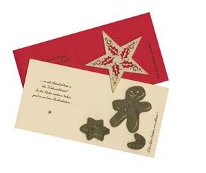 % STICKER Grußkarte LEBKUCHENMANN