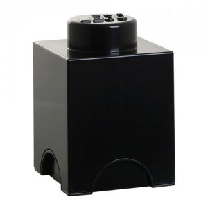 STORAGE BRICK 1 - schwarz - stapelbare L