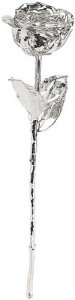 Echte Rose Versilbert 