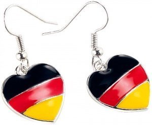 Herzförmige Ohrringe "Deutschland"