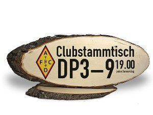 Stammtisch Holzschild für Amateurfunker