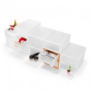 Stapelbox Drawerbox L milky