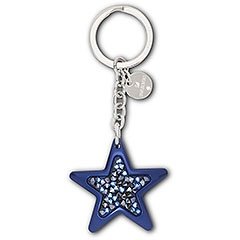 Star Blue Metal Rock Schlüsselanhänger