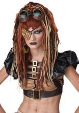 Steampunk Dread Dreadlocks Perücke braun