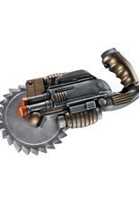 Steampunk Pistole mit Säge schwarz-gold