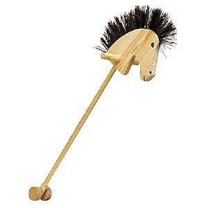 Steckenpferd aus Holz mit echter Rosshaa