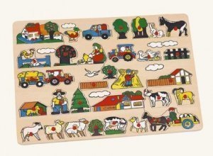 Steckpuzzle Bauernhof, maxi Spielzeug au