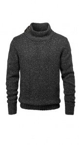 Stehkragen Grobstrick Pulli