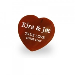 Stein Herz Karneol mit Motivgravur