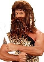 Steinzeit Perücke mit Bart