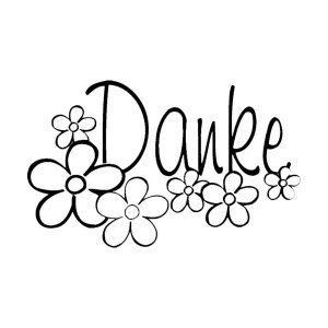 Stempel Danke Blume