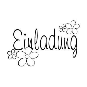 Stempel Einladung Blume