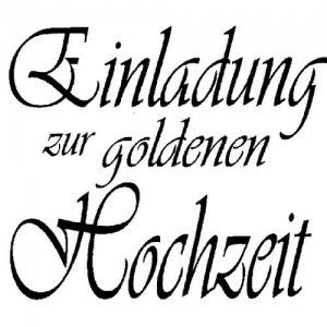 Stempel Einladung Goldene Hochzeit