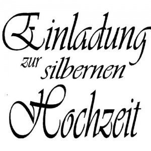 Stempel Einladung Silberne Hochzeit