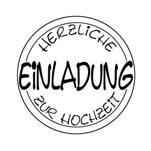 Stempel Einladung, rund