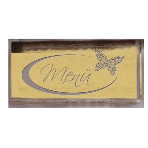 Stempel Menü mit Schmetterling