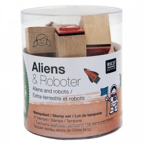 Stempelset "Alien und Roboter"