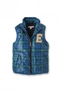 Steppweste mit Karo-Print