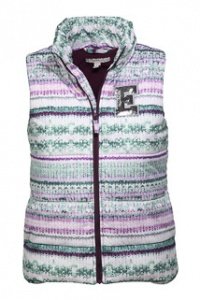 Steppweste mit Strick-Print-Muster