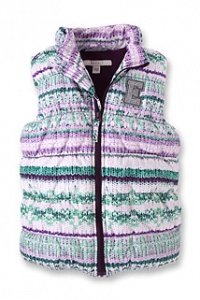 Steppweste mit Strick-Print-Muster