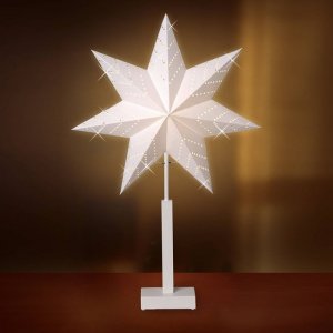 Stern-Laterne White Star, mit Ständer