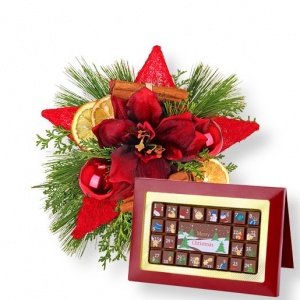 Sternschnuppe und Adventskalender-Schoko