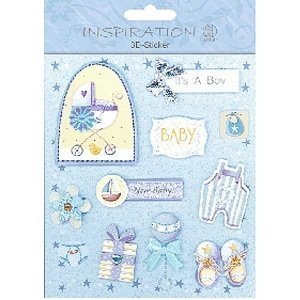 Sticker 3D Babyboy blau 2