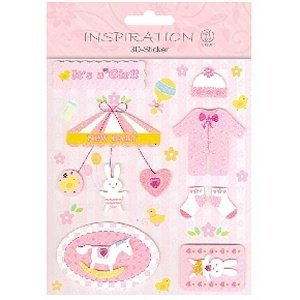 Sticker 3D Babygirl rosa 2