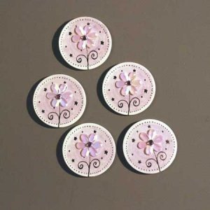 Sticker 3D Blüte lila