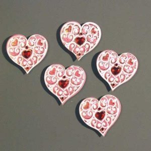 Sticker 3D Herzen rosa