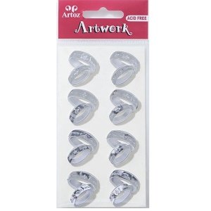 Sticker Artwork Eheringe, silber