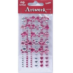 Sticker Artwork Herzen, rosa