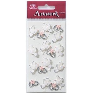 Sticker Artwork Tauben & Ringe