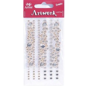 Sticker Artwork rund, champagner